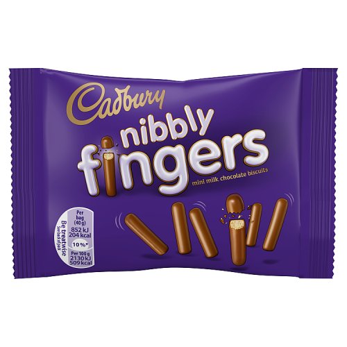 Cadbury Mini Fingers Chocolate Biscuits Bag 40g pack shot