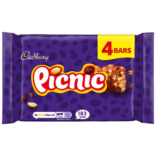 Cadbury Picnic 4pk (4 x 38g) 152g pack shot