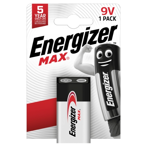 Energizer Max 9V 1s pack shot