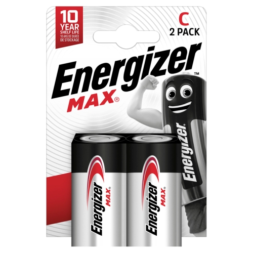 Energizer Max C Battery 2s pack shot