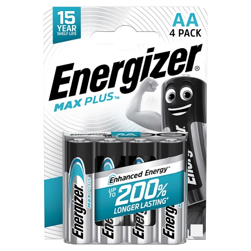 Energizer Max Plus Aa Battery 4s pack shot
