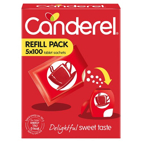 Canderel Tablets Refill 500 Sachets pack shot