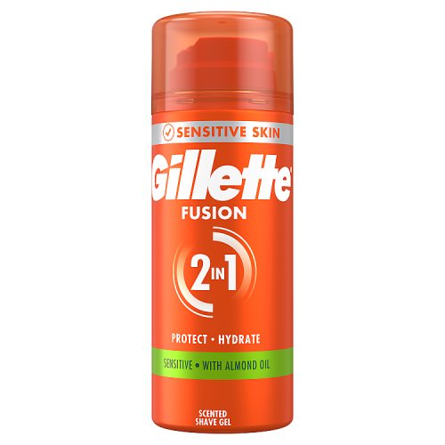 Gillete Fusion Shaving Gel Ultra Sensitive 75ml pack shot