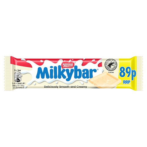 Milkybar White Milk Bar PM 89p 25g pack shot