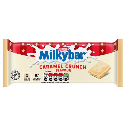 Milkybar Caramel Christmas Block 90g pack shot
