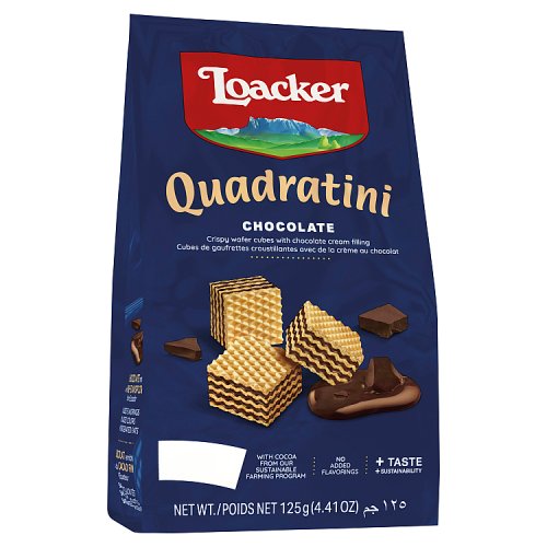 Loacker Chocolate Quadratini 125g pack shot