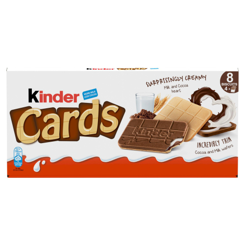 Kinder Cards T4 (8 x 12.8g) 102g pack shot