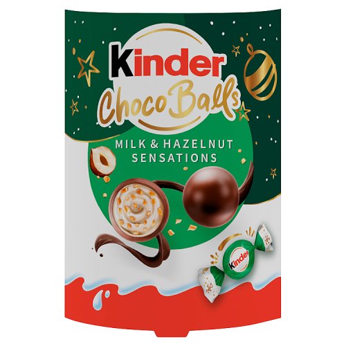 Kinder 11 Choco Balls Milk & Hazelnut Sensations 90g pack shot