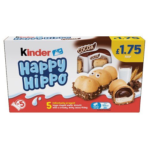 Kinder Happy Hippo Cocoa T5 (5 x 20.7g) PM £1.75 pack shot