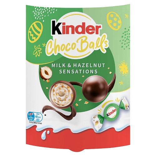 Kinder Choco Balls Milk & Hazelnut Sensations 90g pack shot