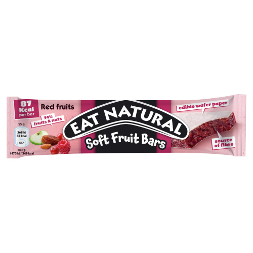 Eat Natural Soft Fruit Bar Red Berries 25g pack shot