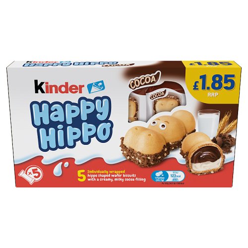 Kinder Happy Hippo Cocoa T5 5 Pk PM £1.85 pack shot
