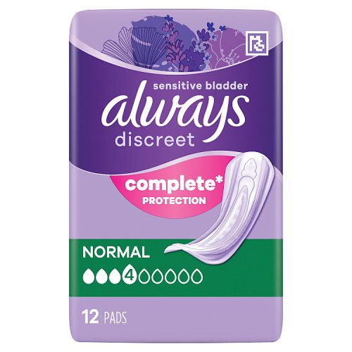Always Discreet Normal Pads 12pk (HS) pack shot
