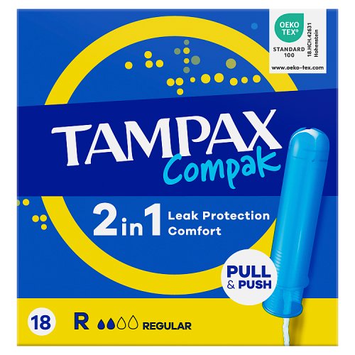 Tampax Compak Regular 18s pack shot