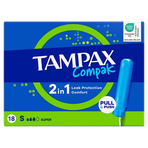 Tampax Compak Super 18s pack shot