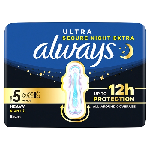 Always Ultra Secure Night Extra 8s pack shot