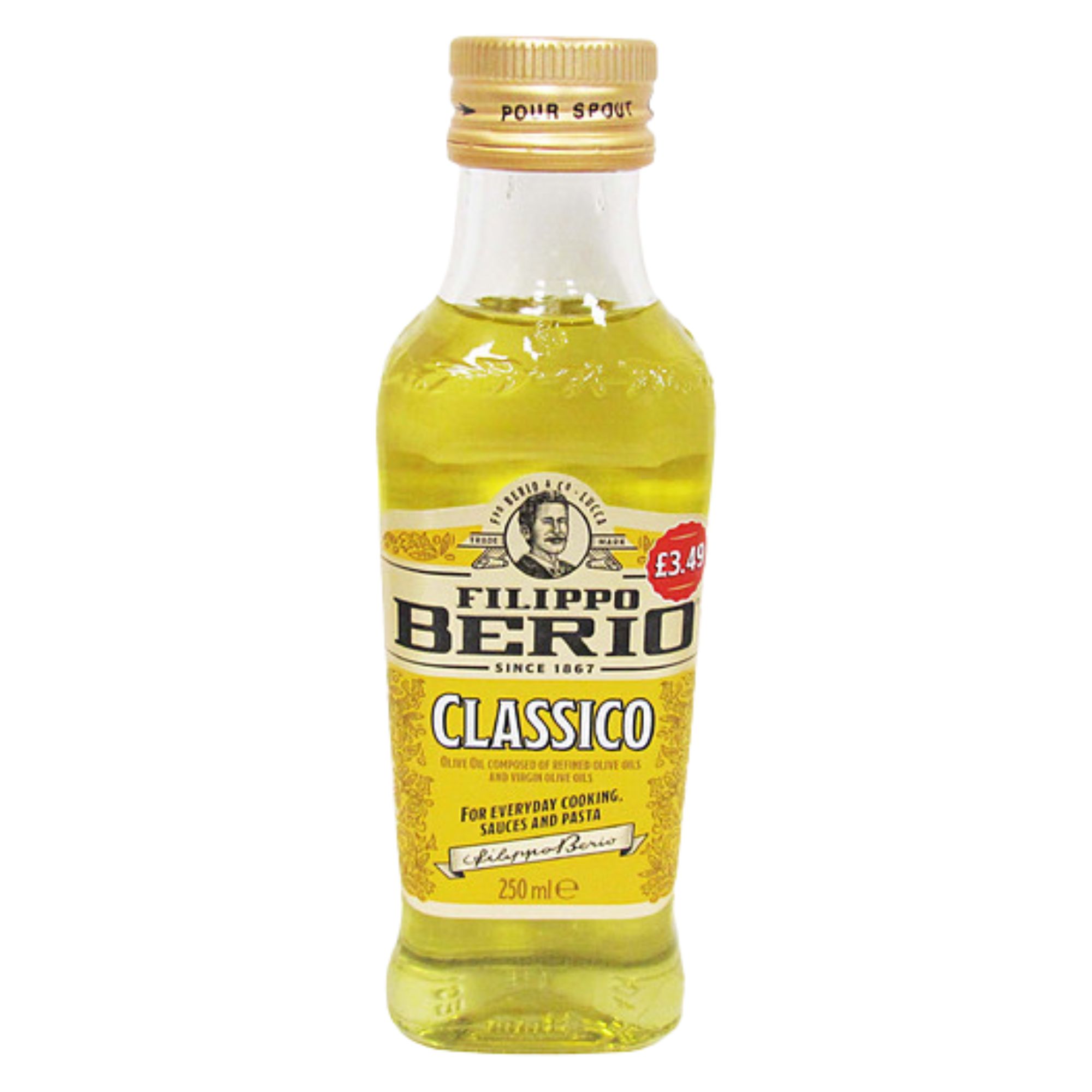 Filippo Berio Pure Olive Oil PM 3.49 250ml pack shot