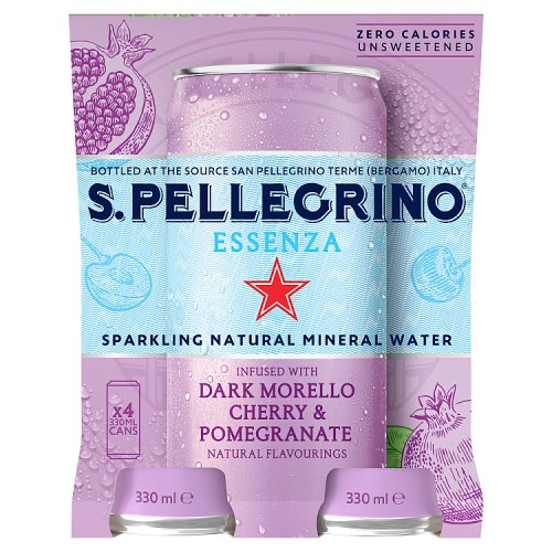 San Pellegrino Essenza Cherry & Pomegranate 6pk (6 x 330ml) pack shot