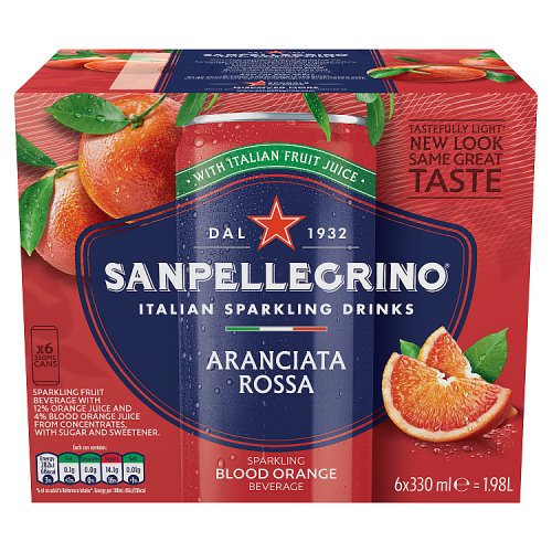 San Pellegrino Blood Orange 6pk (6 x 330ml) pack shot