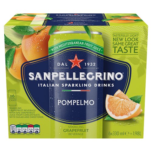 San Pellegrino Grapefruit 6pk (6 x 330ml) pack shot
