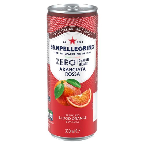 San Pellegrino Zero Aranciata Rossa 330ml pack shot