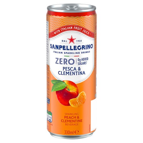 San Pellegrino Zero Pesca & Clementina 330ml pack shot
