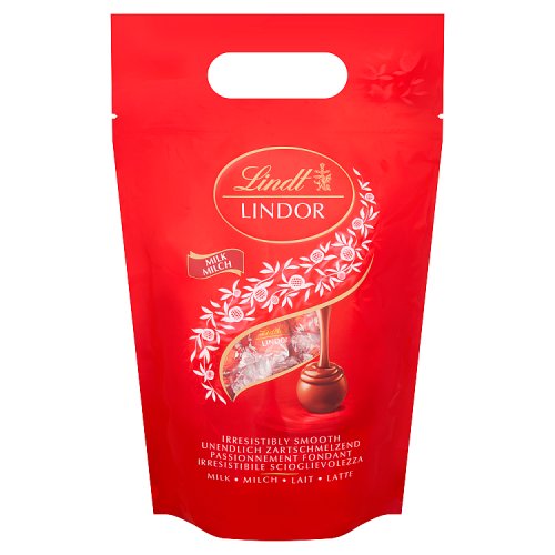 Lindt Lindor Milk 1kg Bag pack shot