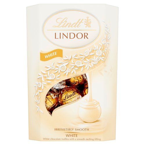 Lindt Lindor White Chocolate Cornet 200g pack shot