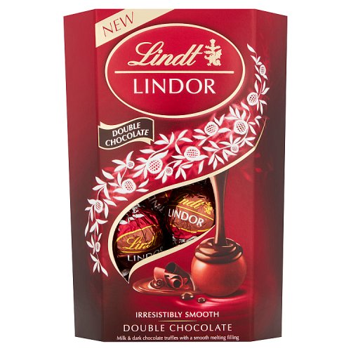 Lindt Lindor Double Chocolate Cornet 200g pack shot