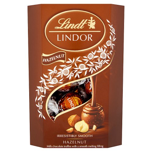 Lindt Lindor Hazelnut Cornet 200g pack shot