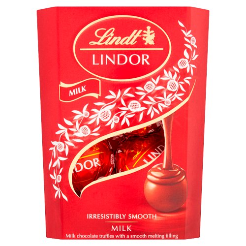 Lindt Lindor Milk Chocolate Cornet 37g pack shot