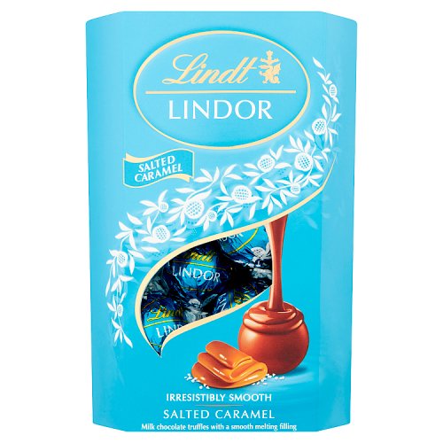 Lindt Lindor Salted Caramel Cornet 200g pack shot
