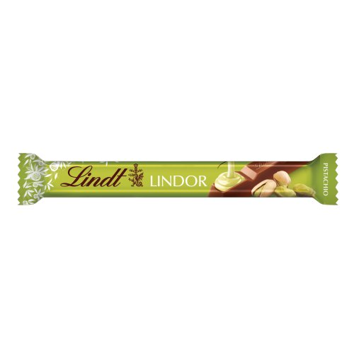Lindt Lindor Milk Chocolate Bar Pistachio 38g pack shot