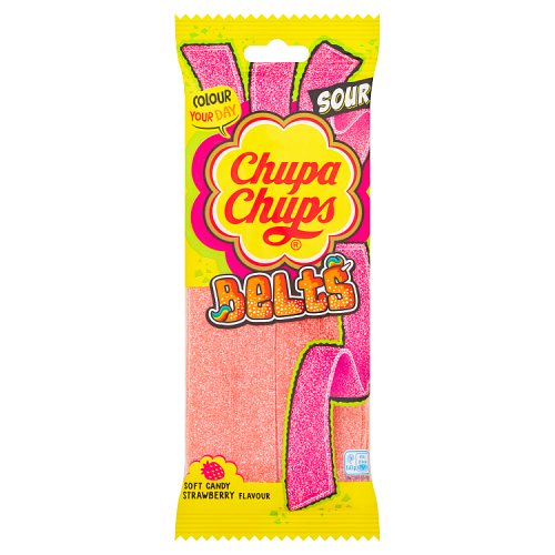 Chupa Chups Strawberry Belts 90g pack shot
