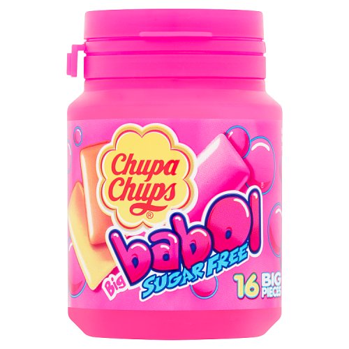 Chupa Chups Big Babol Sugar Free Bottle 16s 64g pack shot