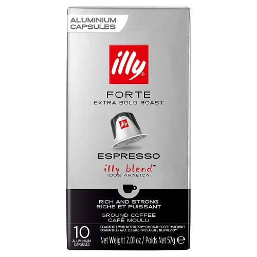 Illy Coffee Nespresso Forte Coffee Pods 10s pack shot