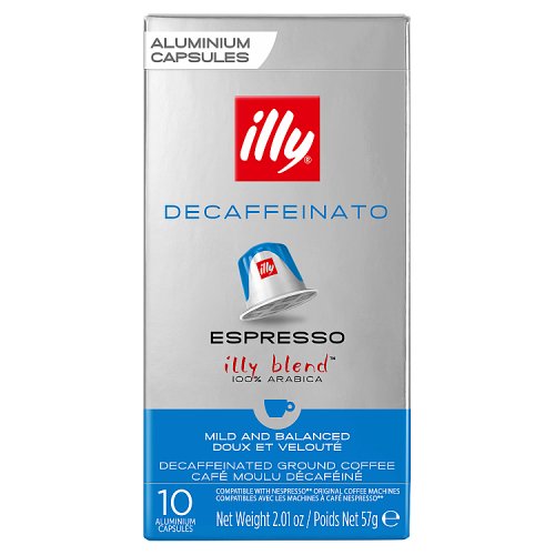 Illy Coffee Nespresso Decaf Coffee Pods 10s pack shot