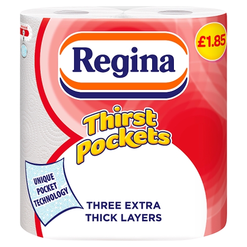 Regina Thirst Pockets Roll PM £1.85 2s pack shot