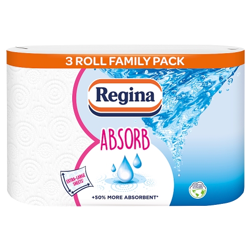 Regina Absorb 3 Rolls (3 x 75 Sheets) pack shot