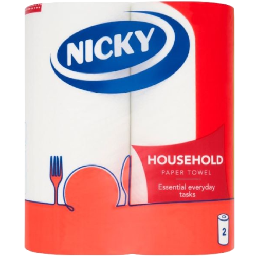 Nicky Household Kitchen Roll 2s (2 x 60 Sheets) PMP pack shot