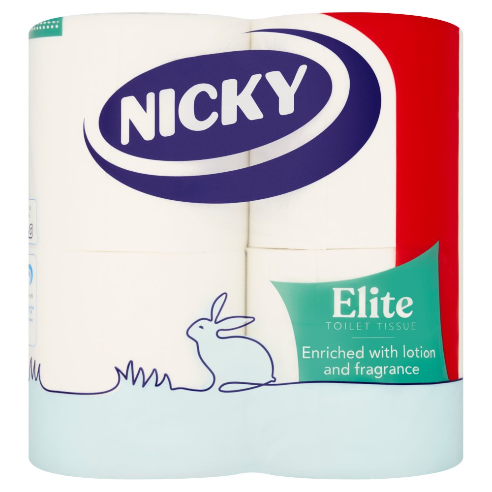 Nicky Elite Toilet Tissue 4s (4 x 168 Sheets) PMP pack shot