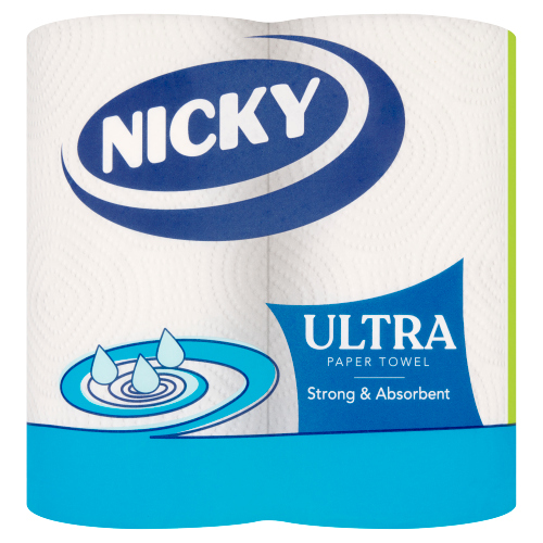Nicky Ultra Kitchen Towel 2s (2 x 75 Sheets) pack shot