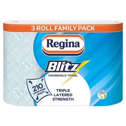 Regina Blitz Household Towel 3s pack shot