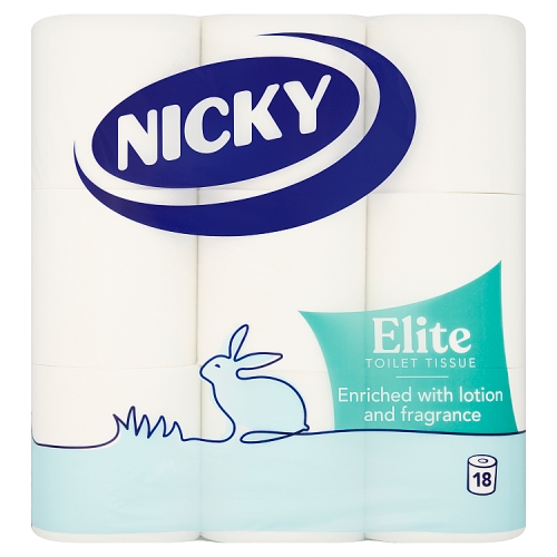 Nicky Toilet Tissue Elite White 18s pack shot