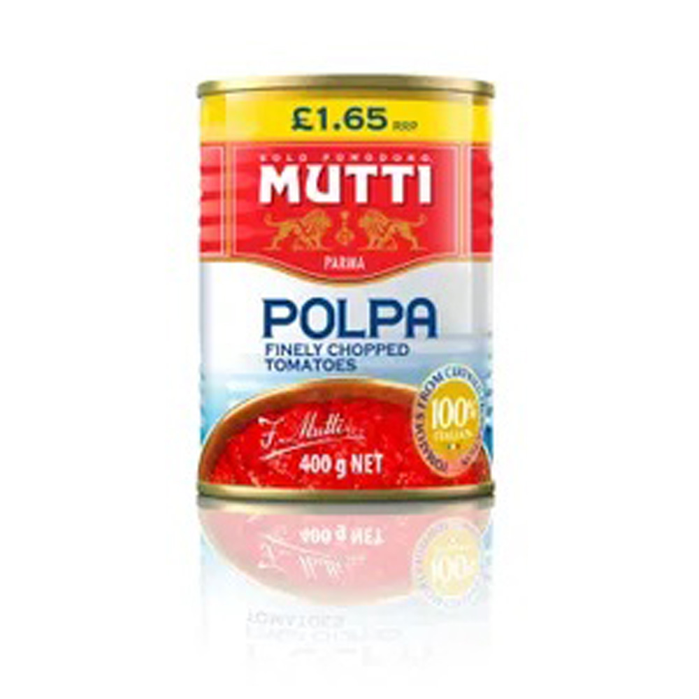 Mutti Polpa Chopped Tomatoes PM £1.65 400g pack shot