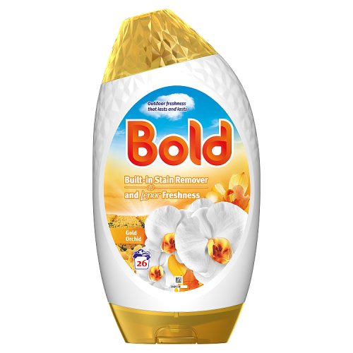 Bold Laundry Detergent Gel Gold Orchid 26s 858ml pack shot