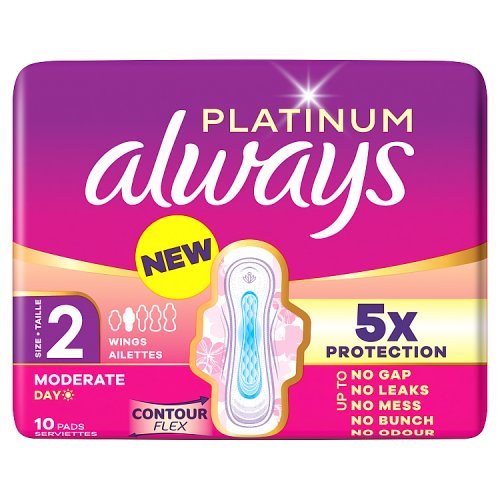 Always Platinum Pads Moderate Day 10s pack shot