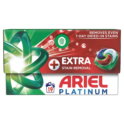 Ariel Liquid Pod Platinum Laundry Detergent 19s pack shot