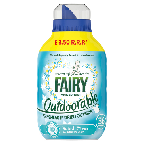Fairy Fabric Enhancers Liquid Regular 36s PM £3.50 504ml pack shot