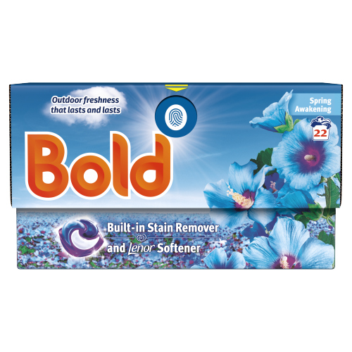 Bold Laundry Detergent Liquid Pod Spring Awakening 22s pack shot